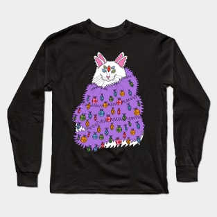 Bejeweled Boa Kitten Long Sleeve T-Shirt